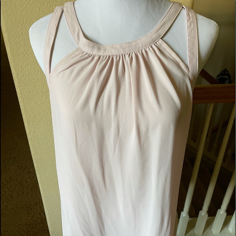 Blush pink cutout top